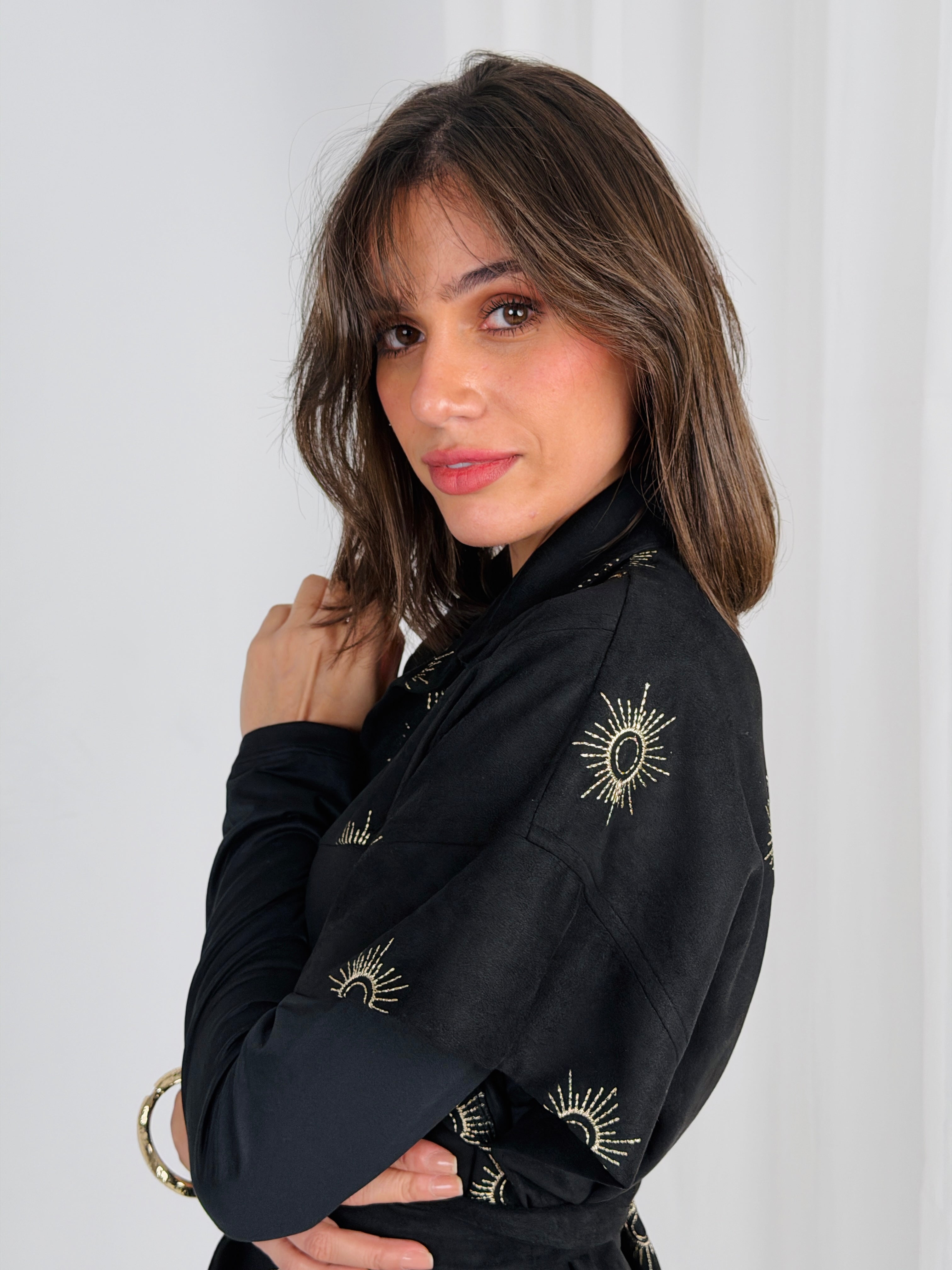 Royal Aton Embroidered Vest - Black