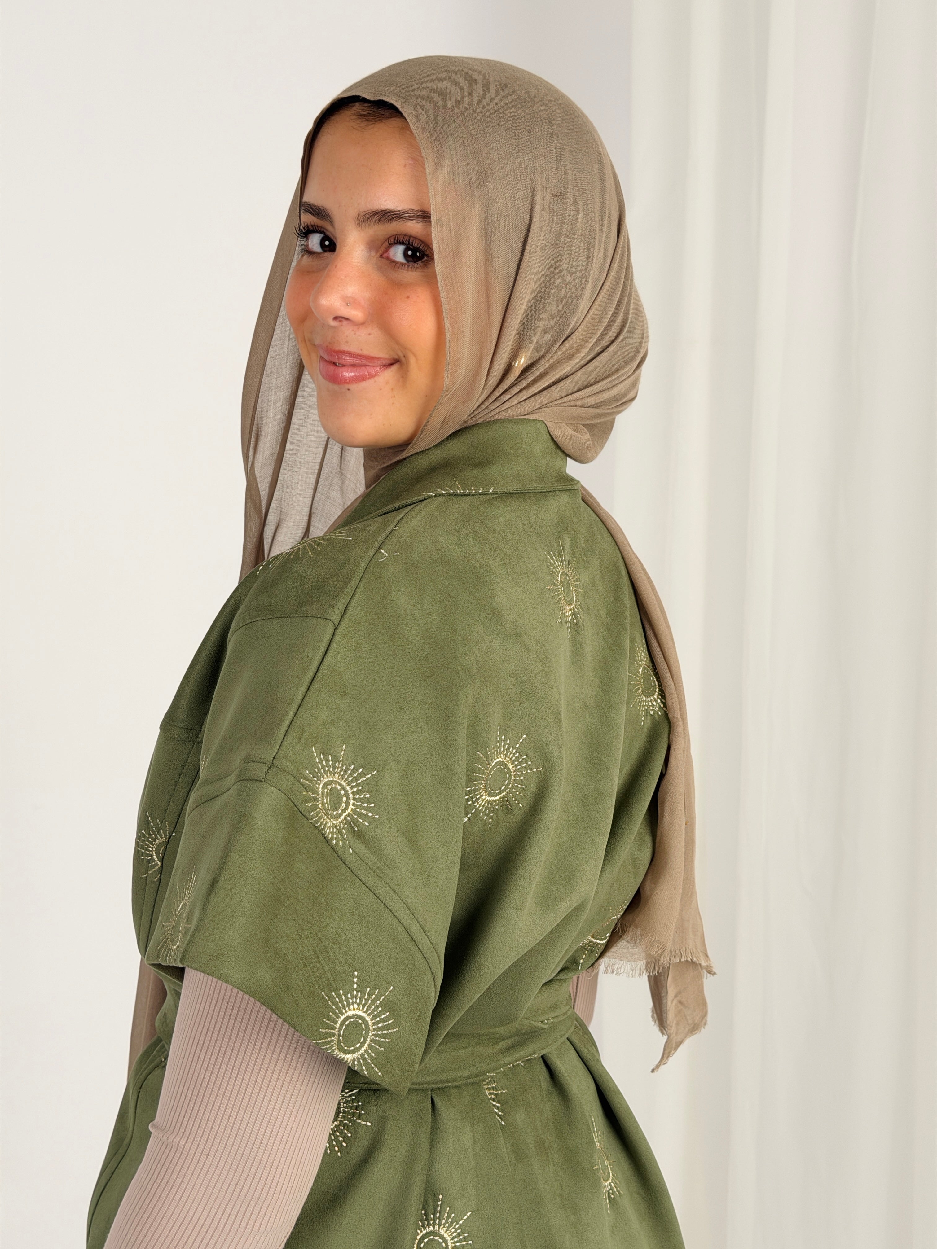 Royal Aton Embroidered Vest - Olive