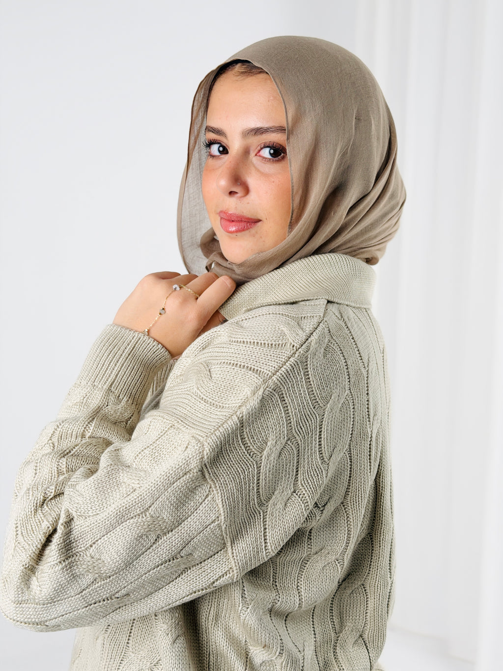 Self Love Cable Sweater - Light Beige