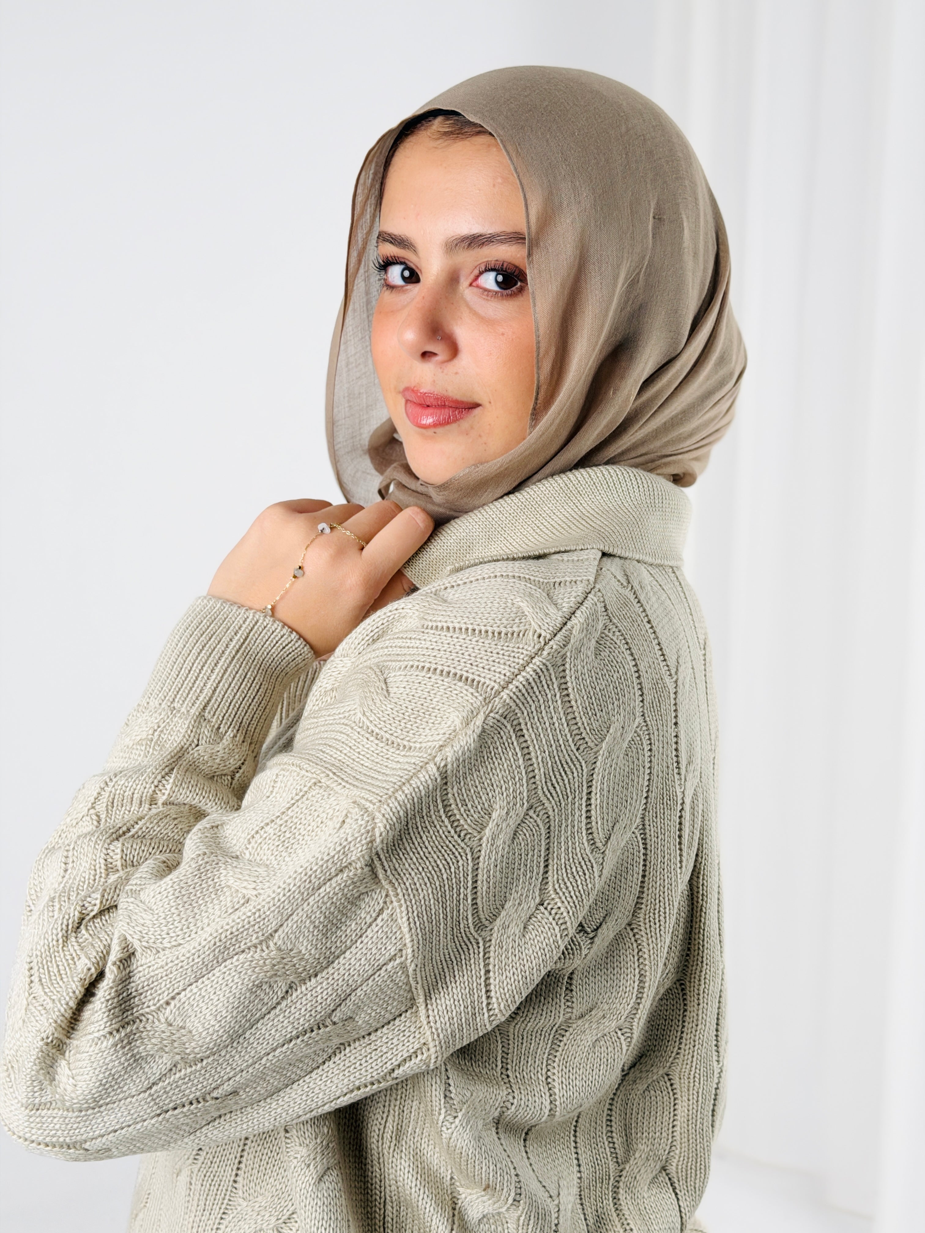 Self Love Cable Sweater - Light Beige