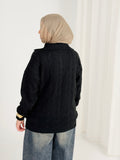 Self Love Cable Sweater - Black