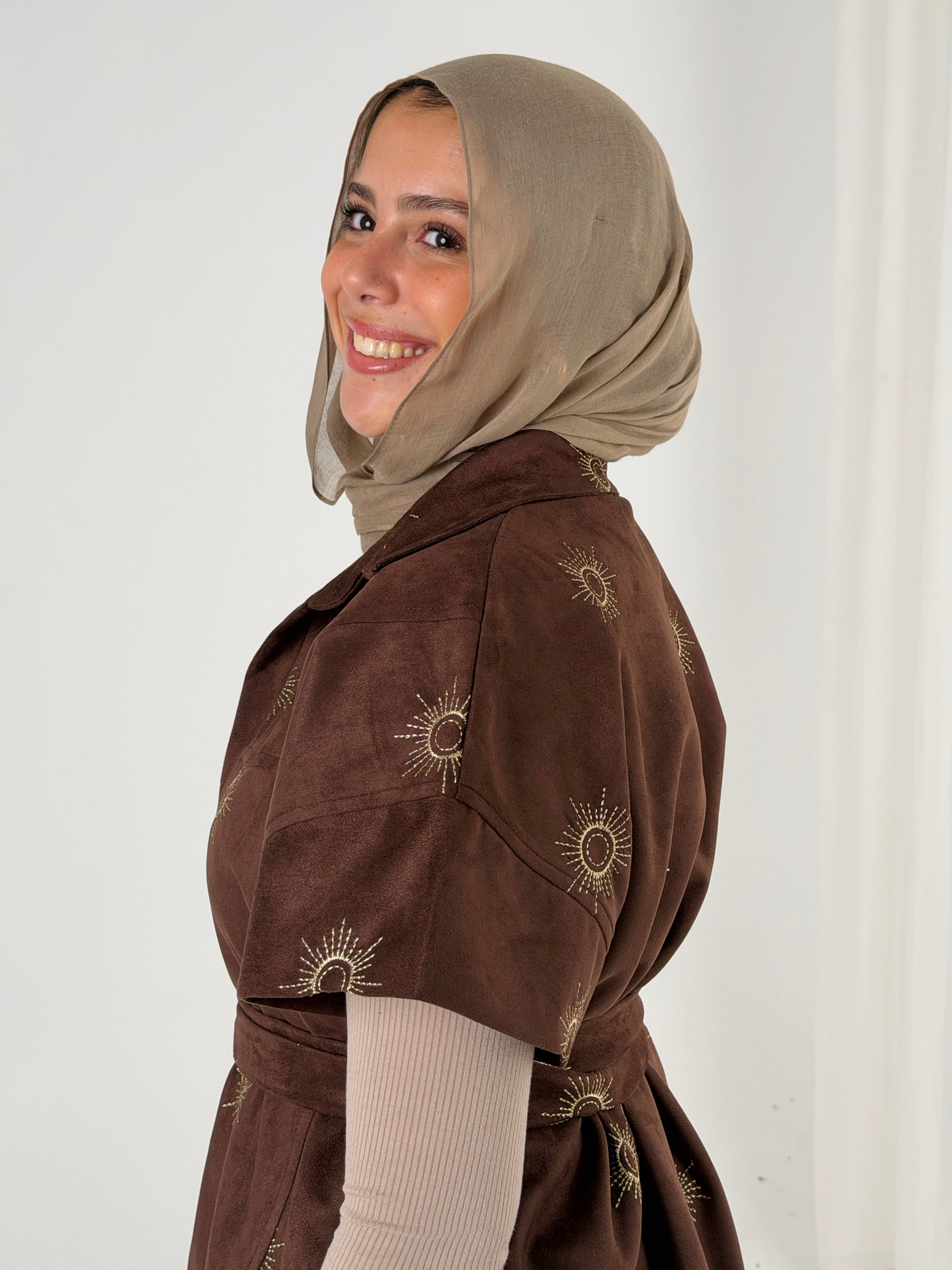 Royal Aton Embroidered Vest - Mocha