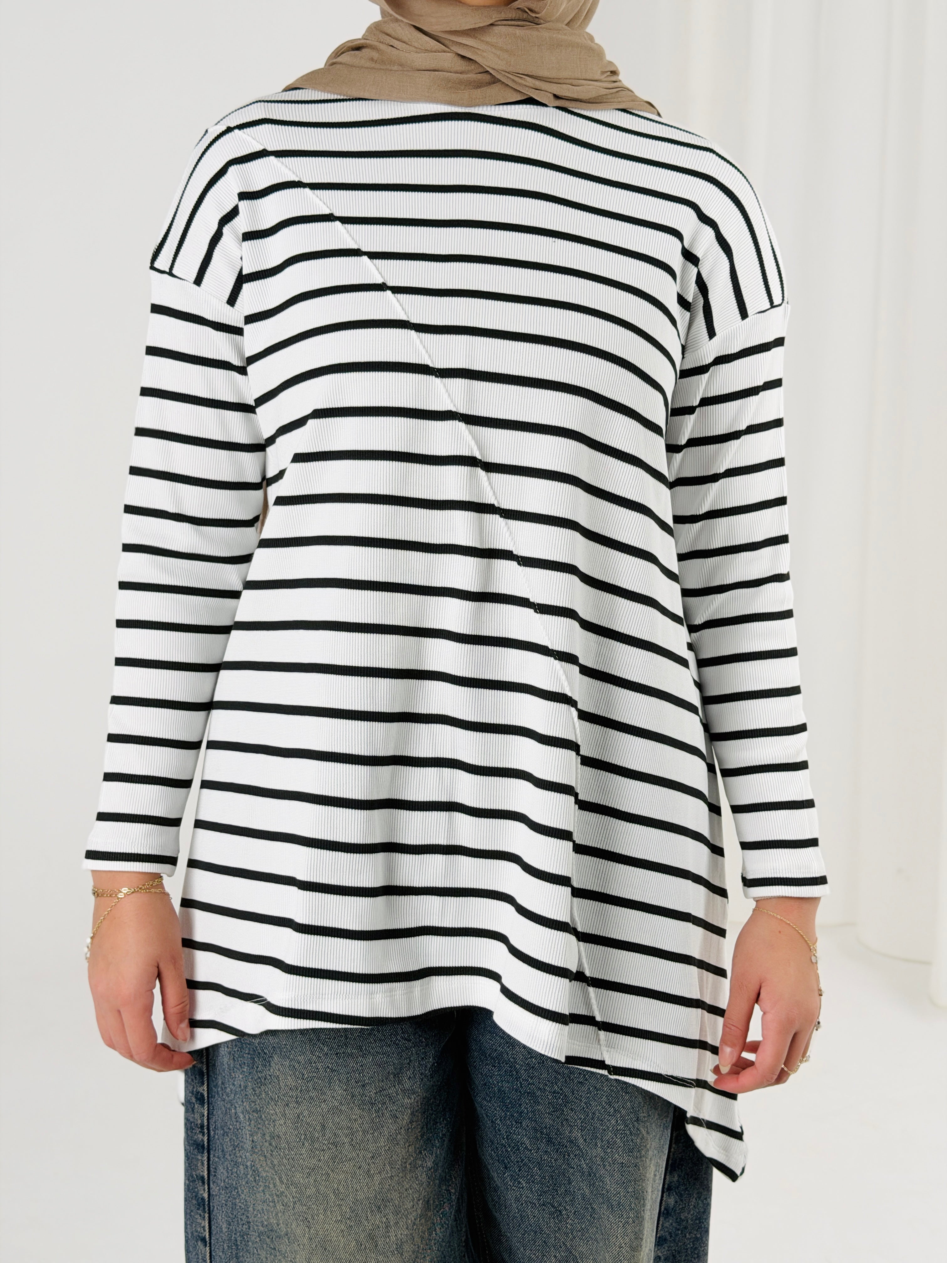 High Low Shirt - Striped