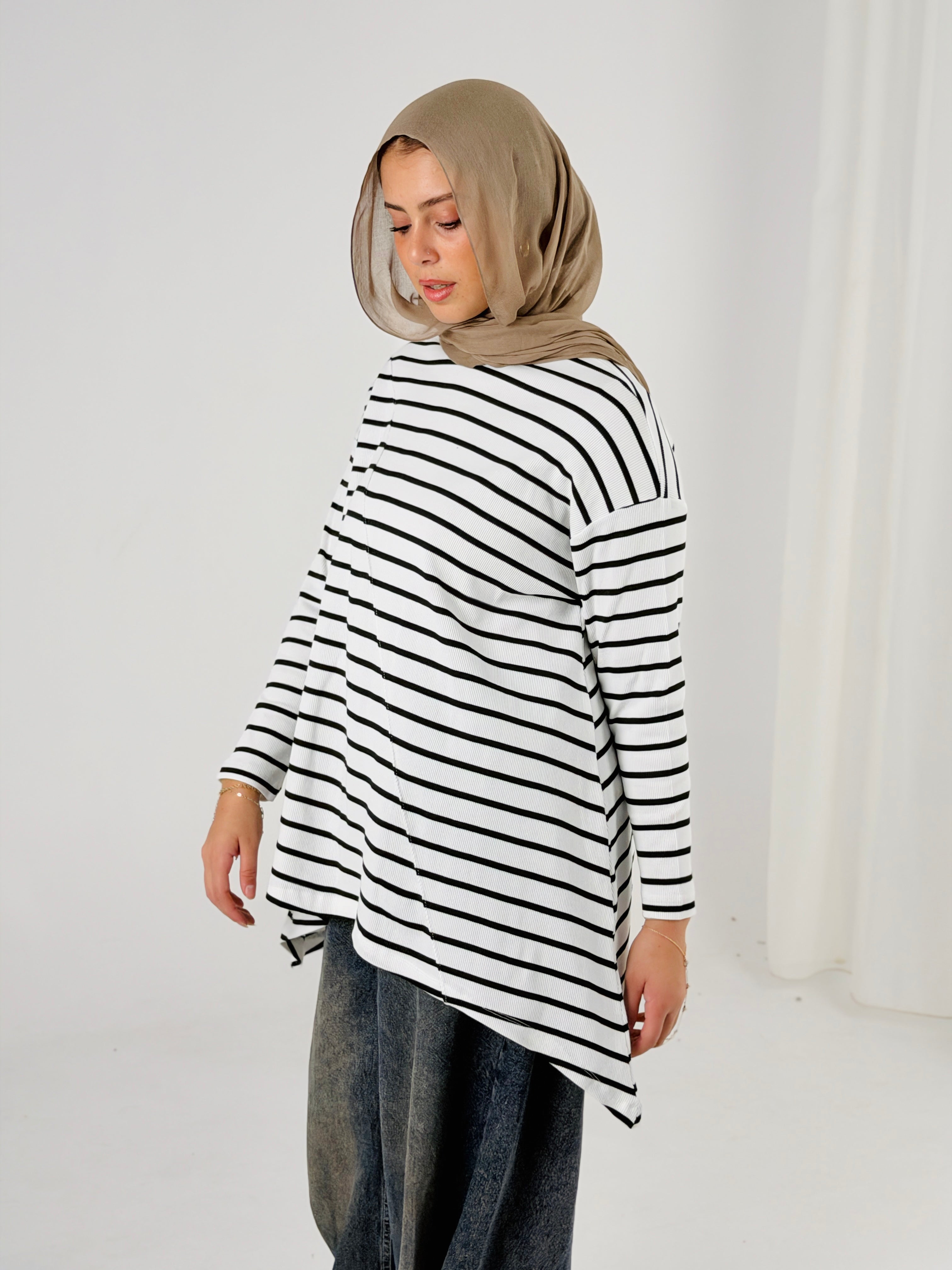 High Low Shirt - Striped