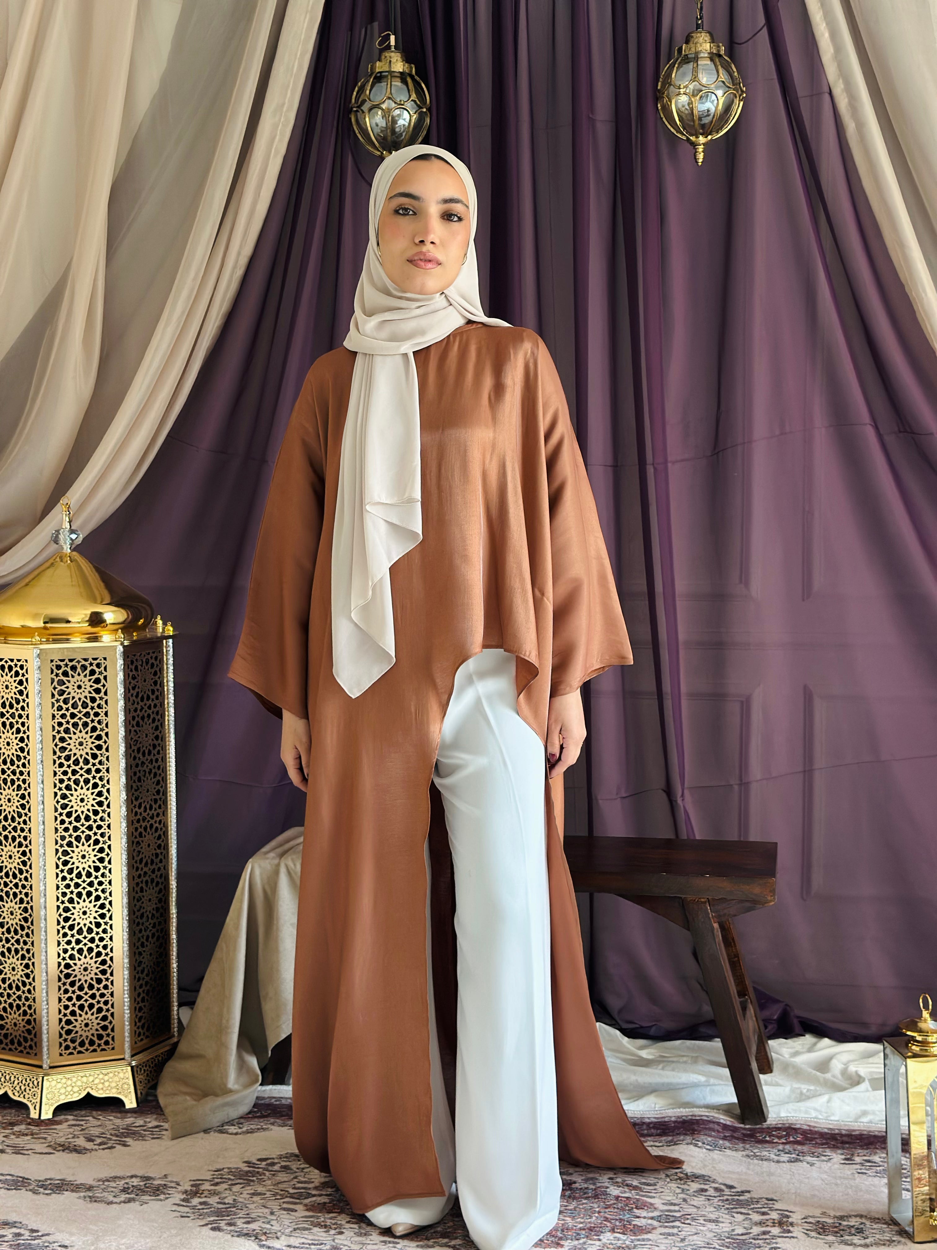 Azar Flow shirt - Sand Track with Belt