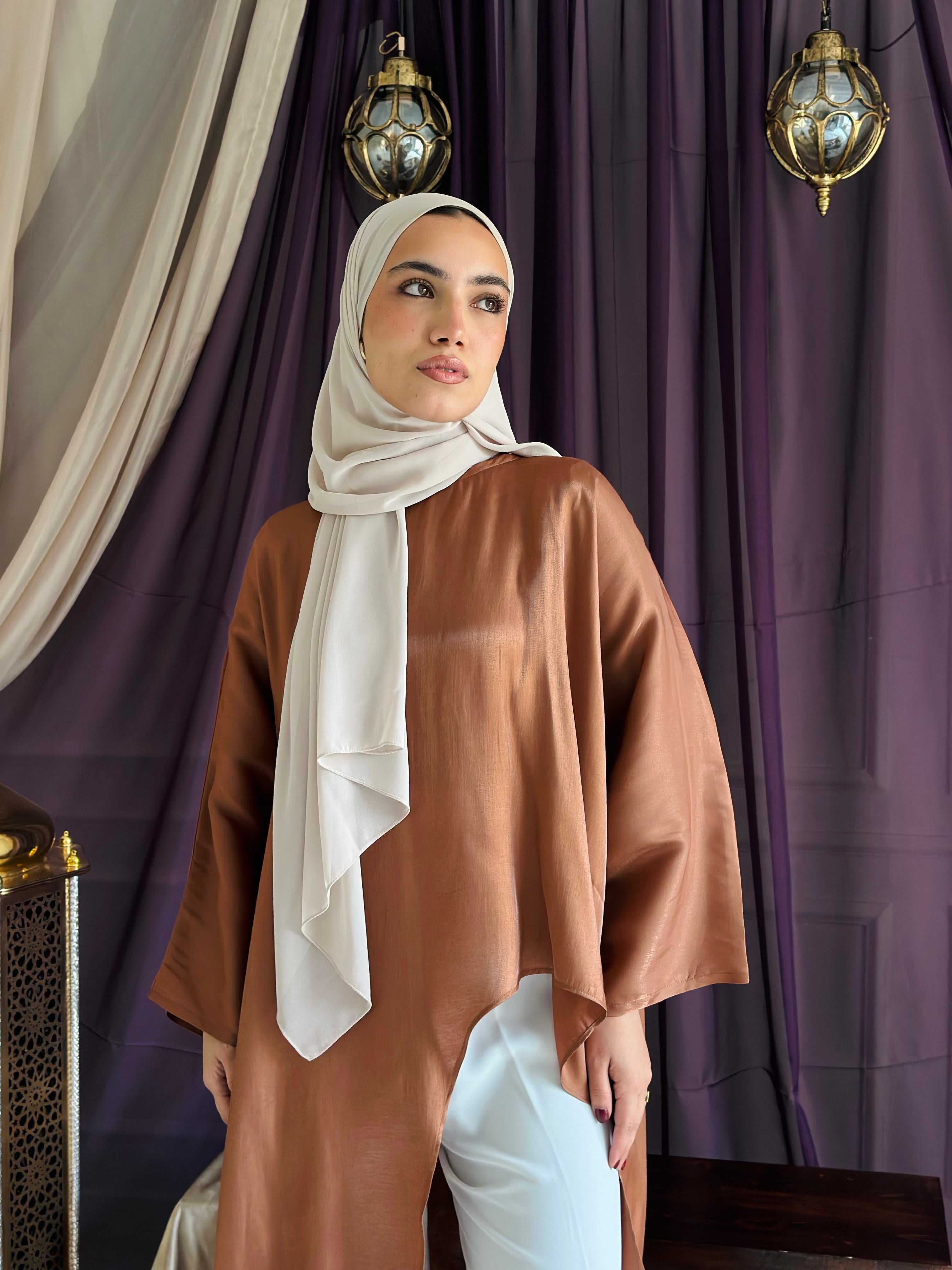 Azar Flow shirt - Sand Track with Belt