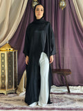 Azar Flow shirt - Black  with Belt