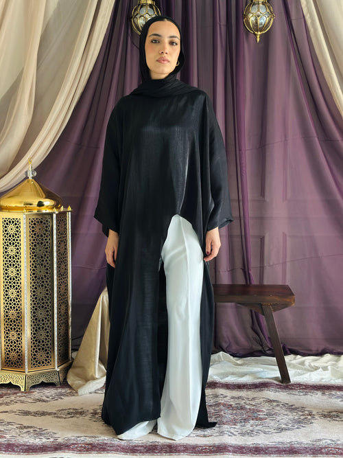 Azar Flow shirt - Black  with Belt