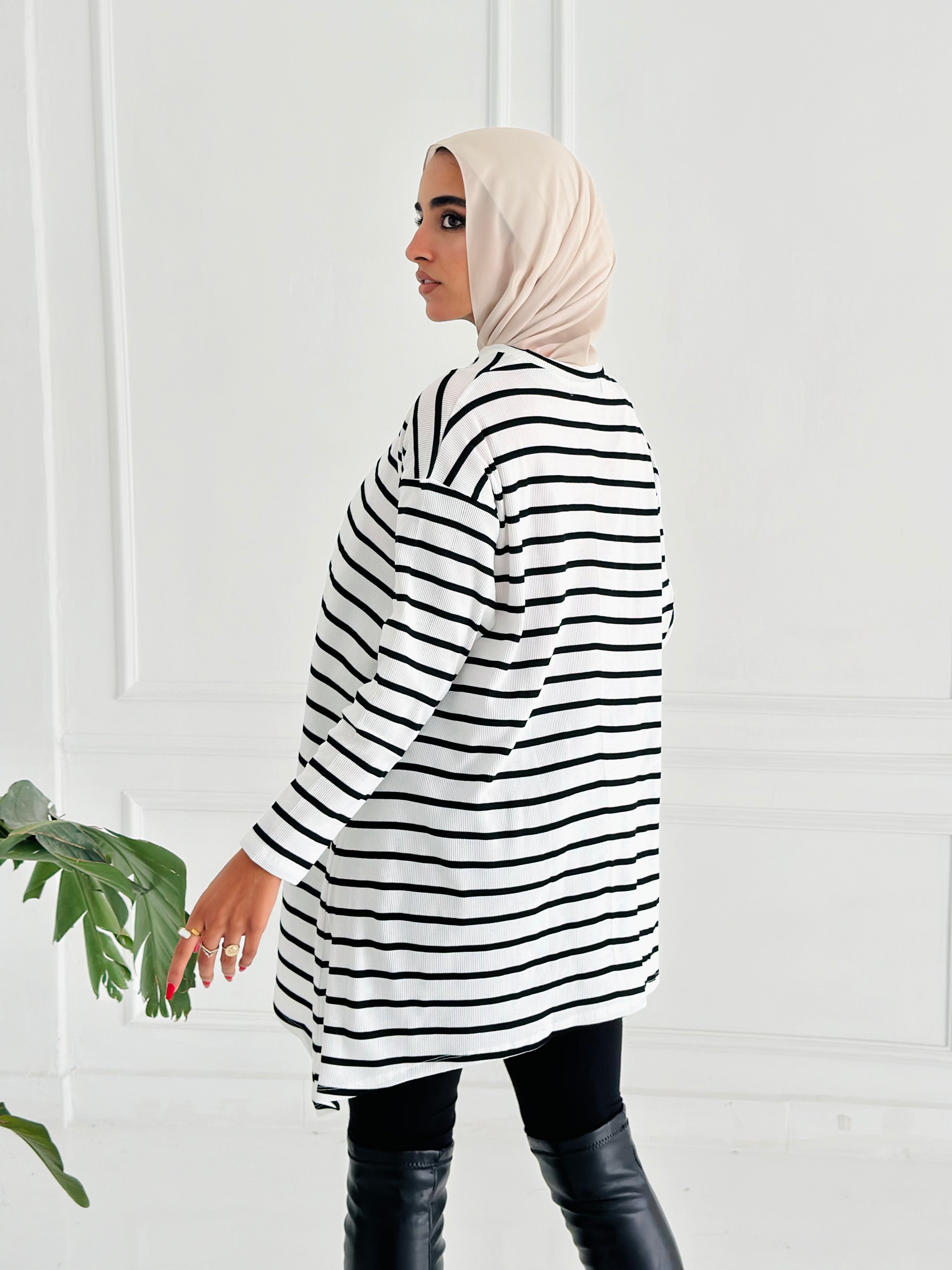 High Low Shirt - Striped
