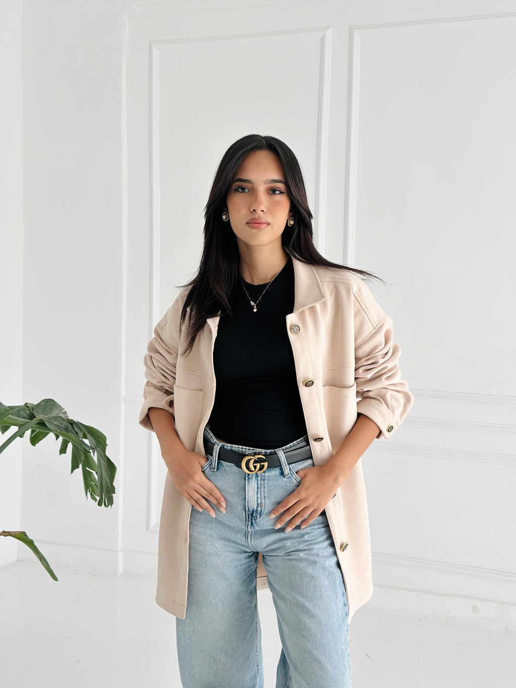 Suede jacket - Beige