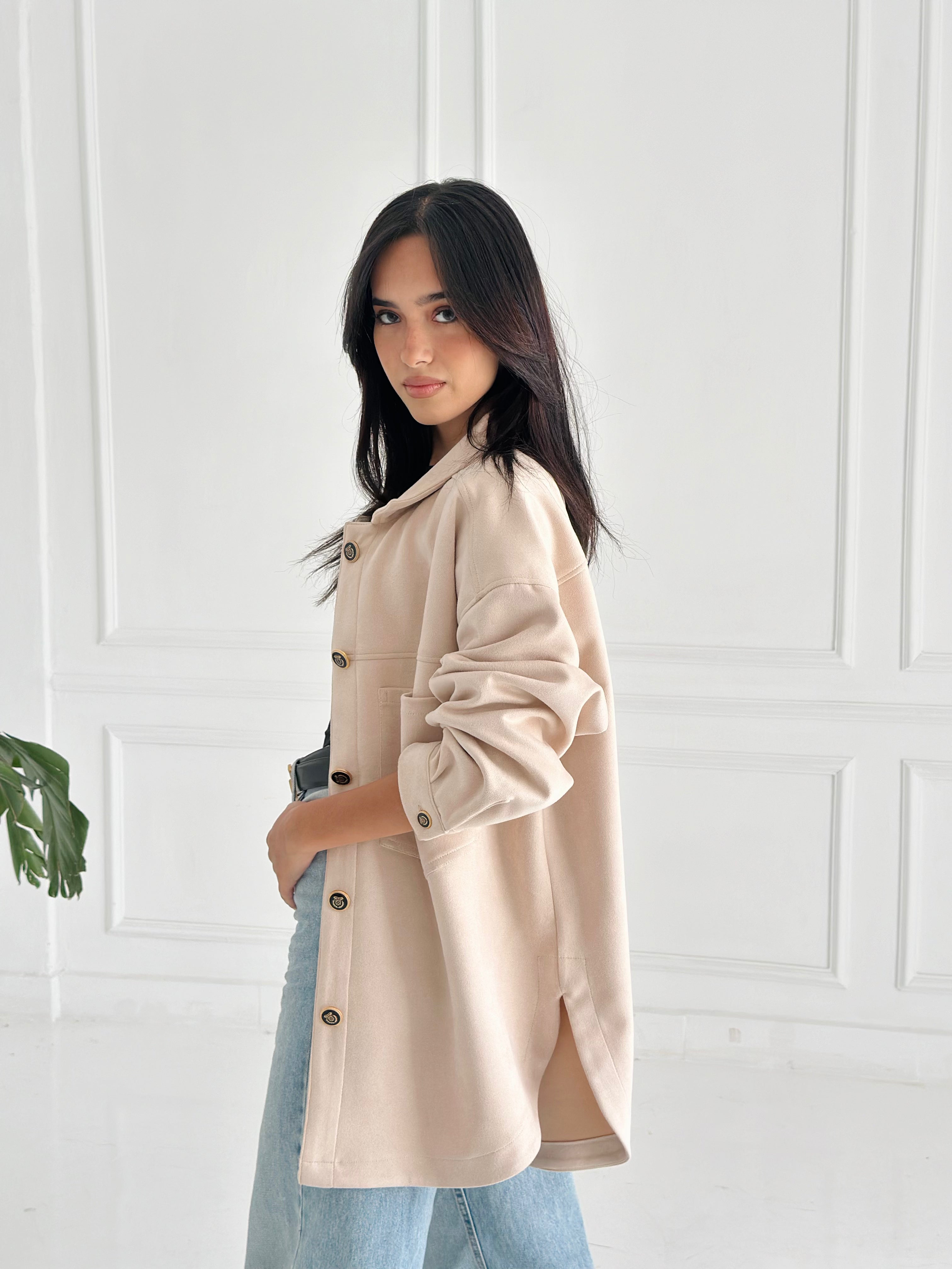 Suede jacket - Beige
