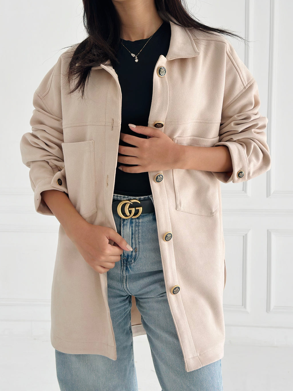 Suede jacket - Beige