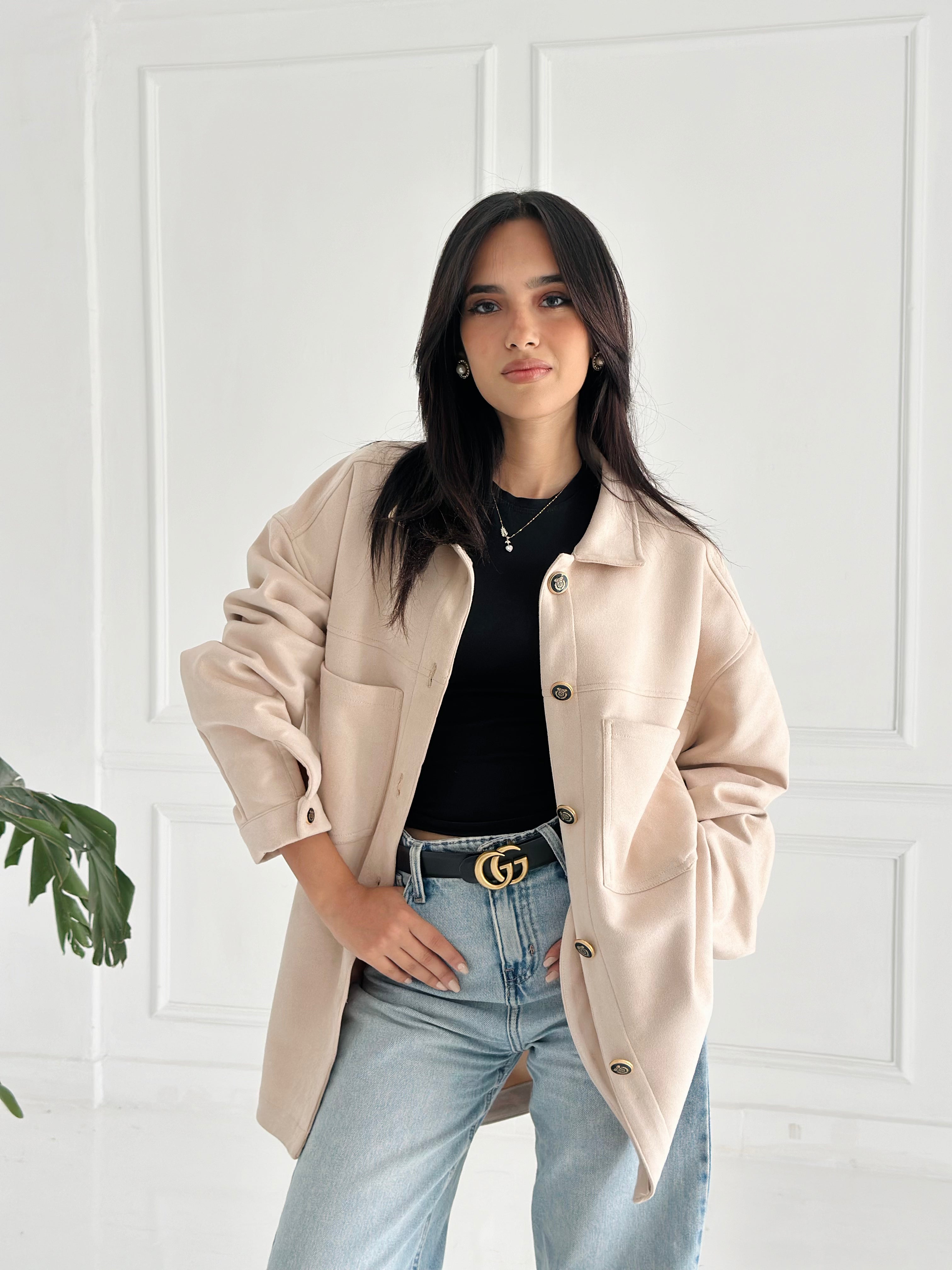 Suede jacket - Beige