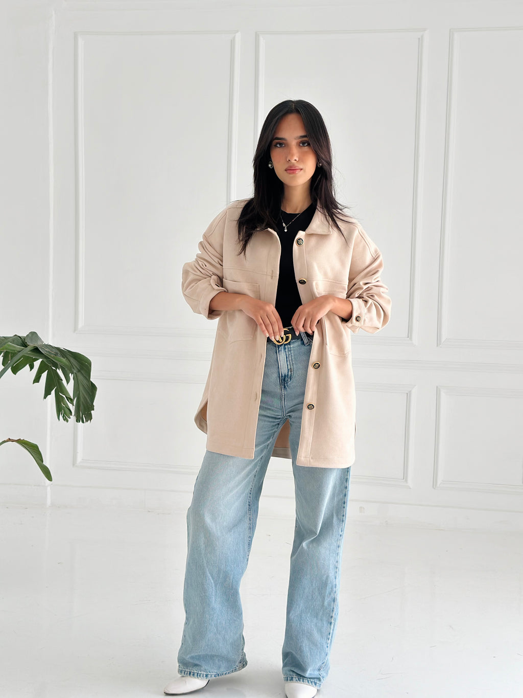 Suede jacket - Beige