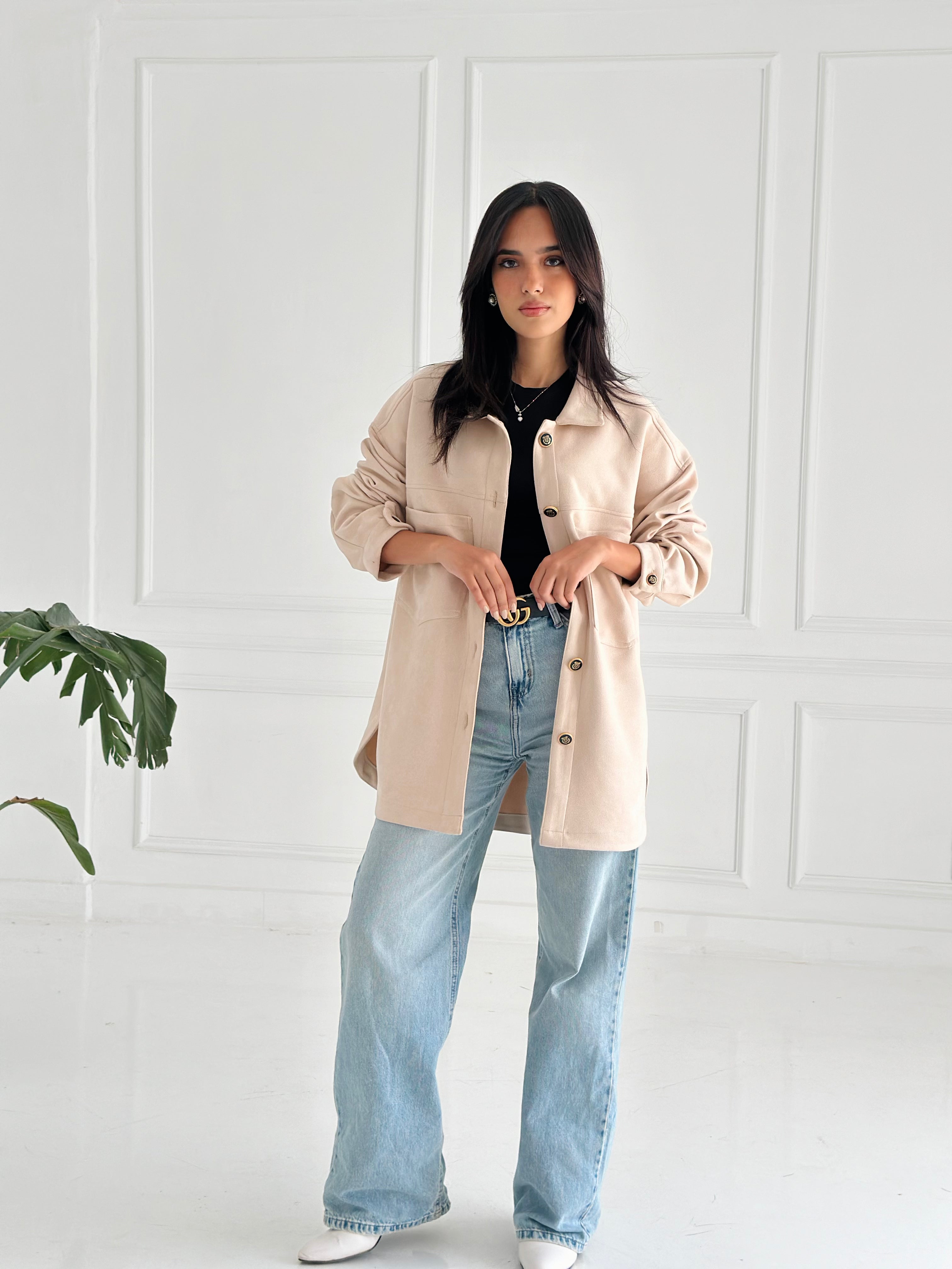 Suede jacket - Beige