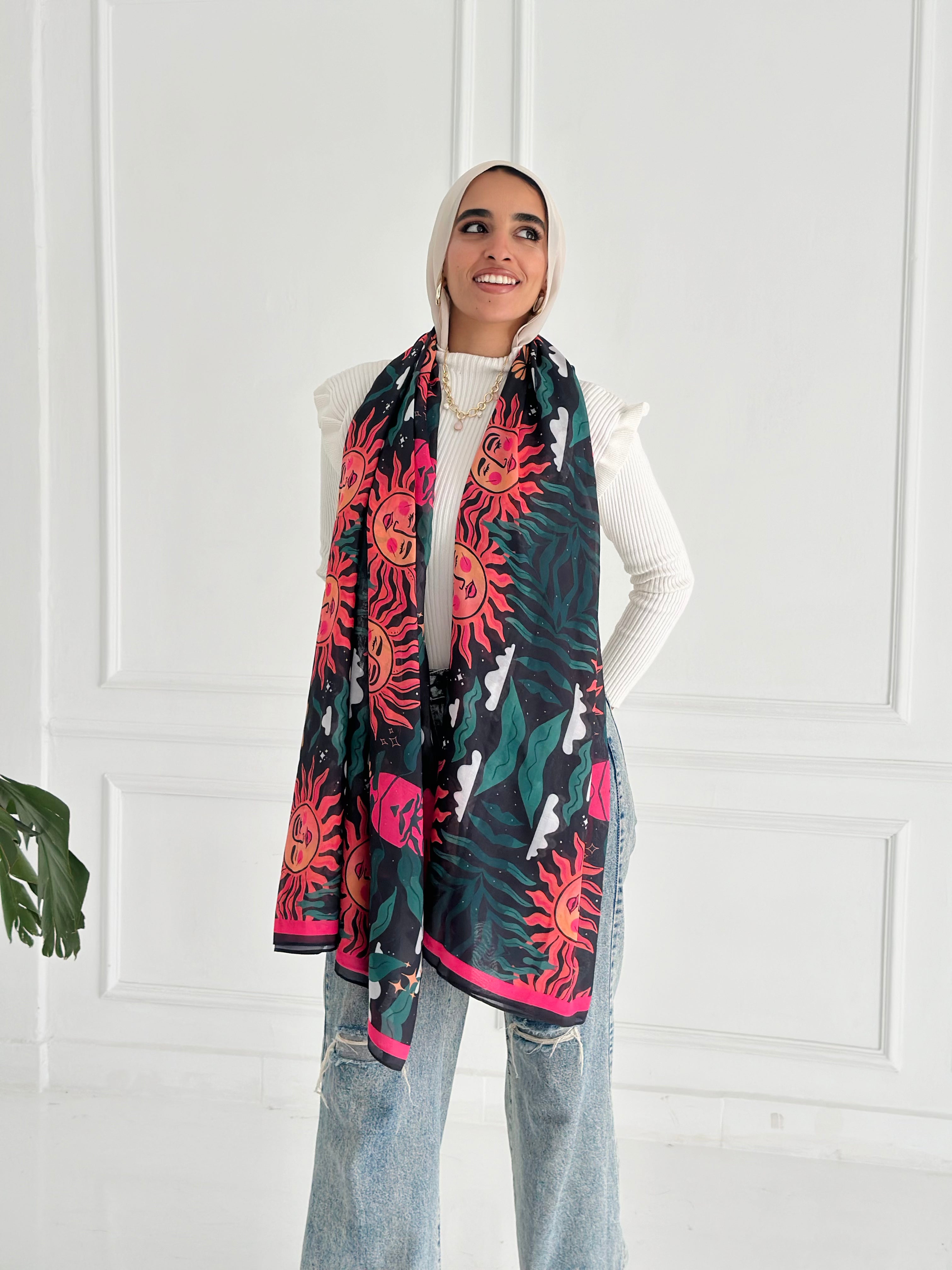 Pink Twig  Winter Scarf
