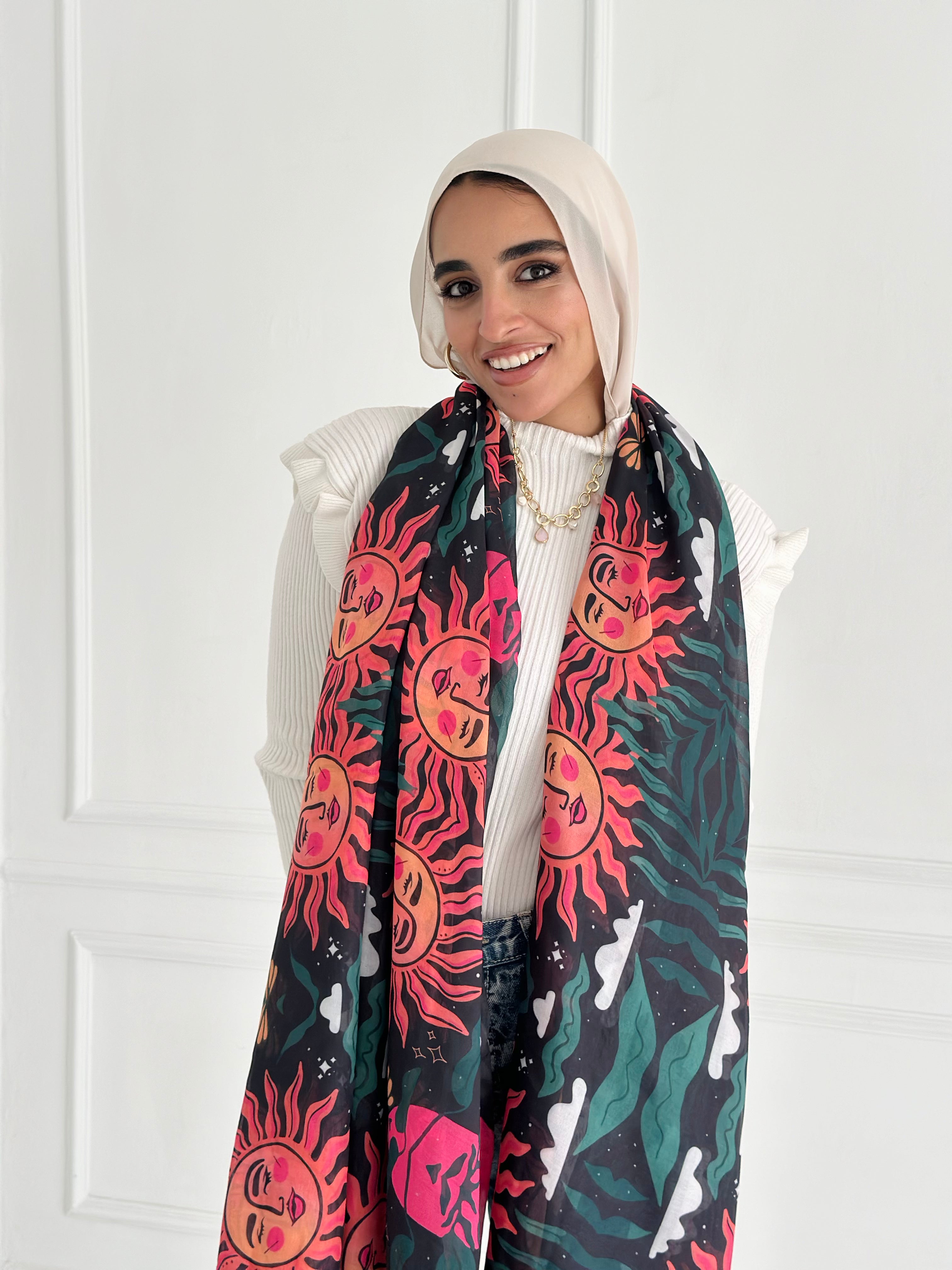 Pink Twig  Winter Scarf