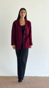Classic Wool Jacket-Dark Cherry
